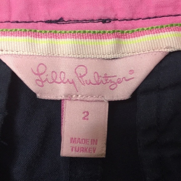 Lilly Pulitzer pants Navy pants size 2 cropped - Picture 2 of 11